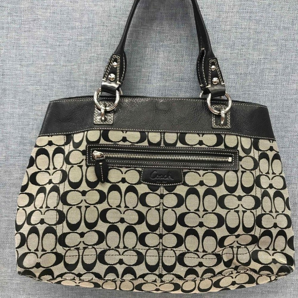COACH ASHLEY  SIGNATURE  SHOULDER BAG